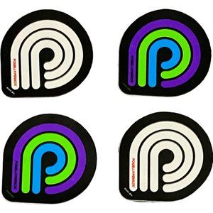 POWELL-PERALTA "P" White/Multi Color - Pack of [4] - Skateboard Stickers